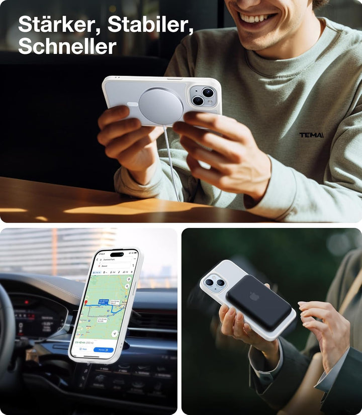 TORRAS Guardian-Mag für iPhone 15 Hülle für MagSafe (Zertifizierte Magnetkraft und Schutzkraft) Hüll
