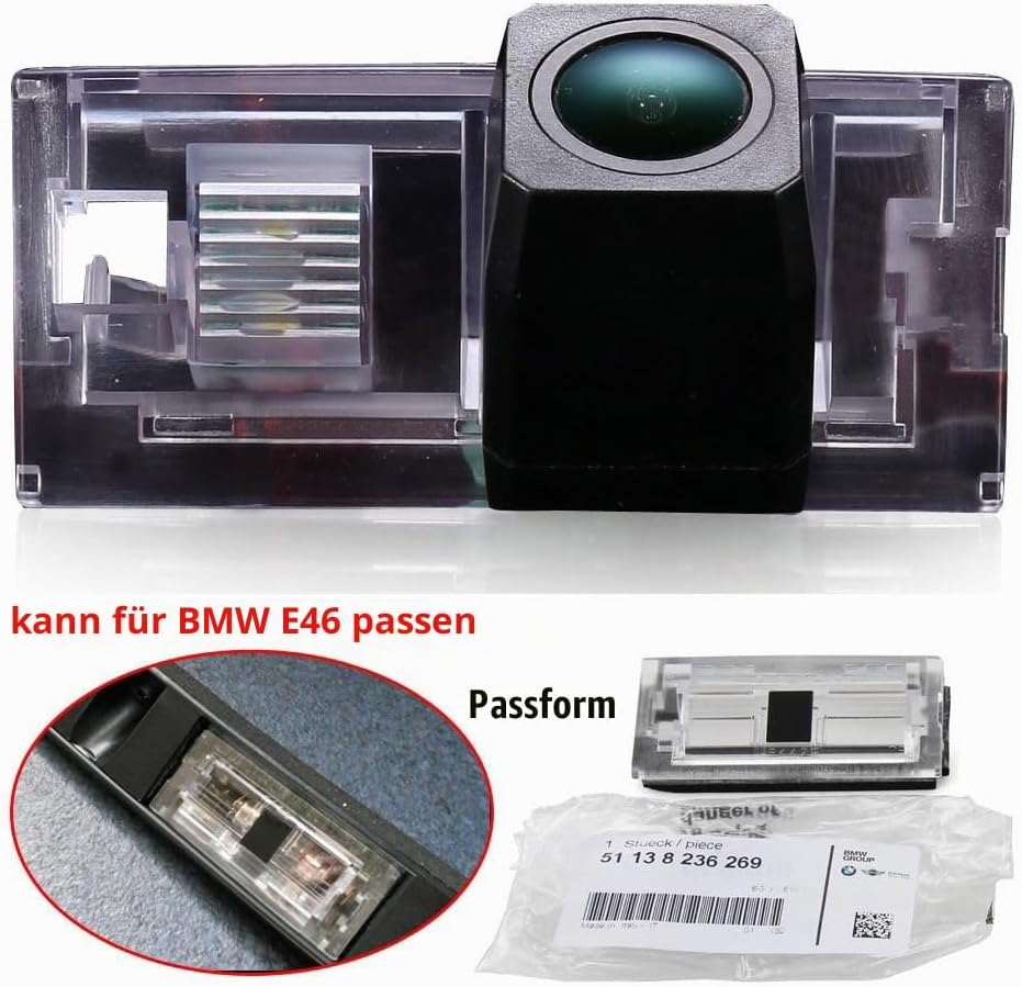 Wasserdichte Nachtsicht 170 ° Weitwinkel HD Rückfahrkamera für BMW 3er E46 Coupe Touring Limo Compac