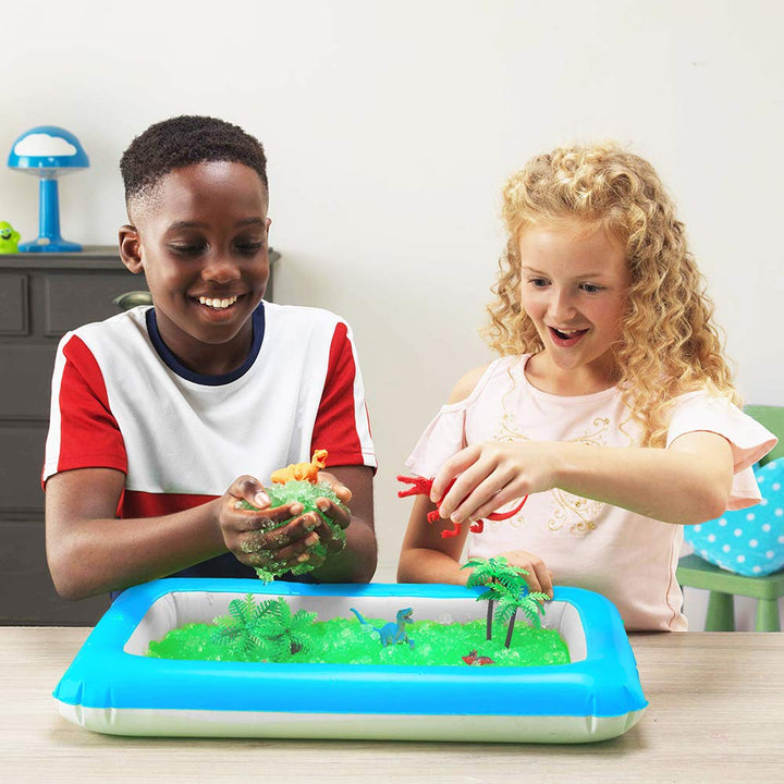 ZIMPLI - Gelli Adventures Dino Pack, 5 Verwendung, 8 x Dinosaurier-Figuren, aufblasbares Spieltablet