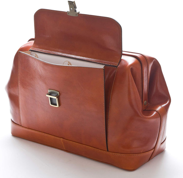 DD Firenze D&D - Arzttasche Classic - Made in Italy Marrone, Marrone
