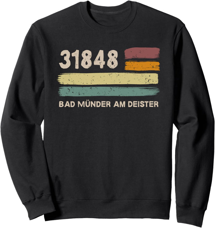 Retro 31848 Bad Münder am Deister Vintage Gemeinde PLZ Sweatshirt