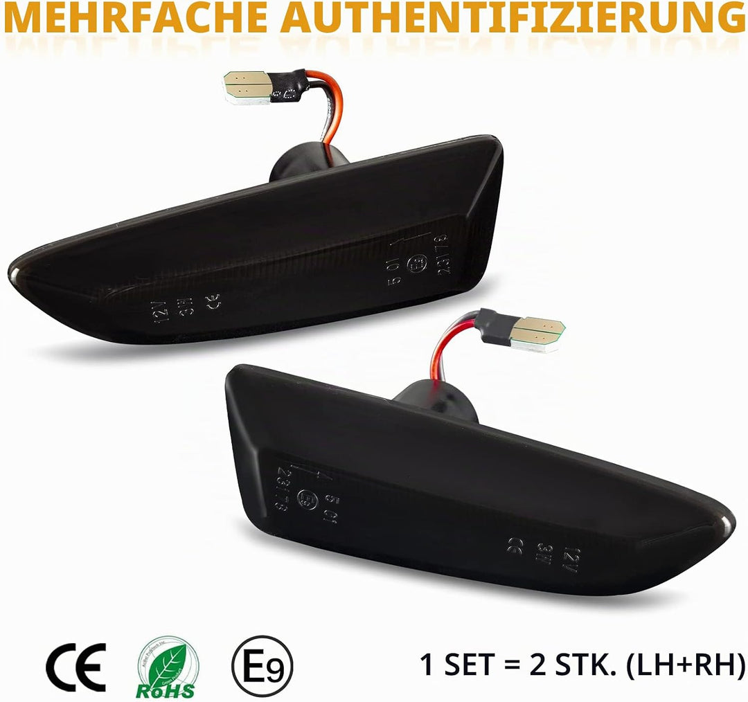 OZ-LAMPE LED Blinker für O-Pel Astra K Astra J Zafira C Insignia B Grandland X, LED Seitenblinker 2