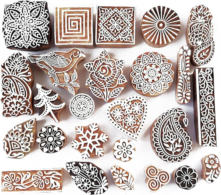 Royal kraft Sortiert Hölzern Block Drucken Stempel (Set von 25) Bulk01_25A 25 Pcs Bulk01_25a, 25 Pcs