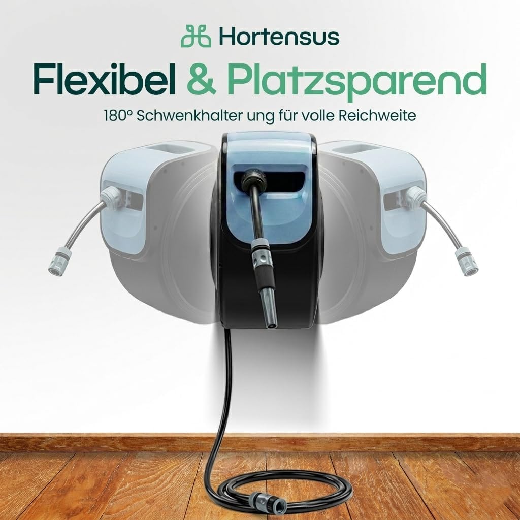 Wandschlauchbox 15 m Gartenschlauchtrommel | Schlauchaufroller