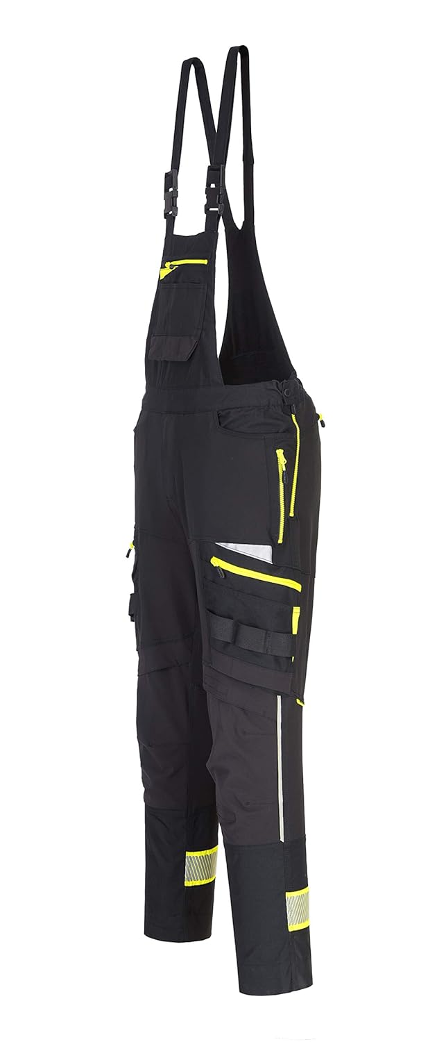 Portwest DX4 Latzhose, Grösse: M, Farbe: Schwarz, DX441BKRM Schwarz M, Schwarz M