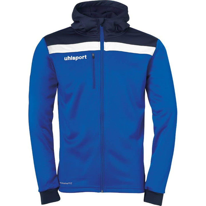 uhlsport Unisex Kinder Offense 23 Multi Hood Jacke Kinder Jacke 116 azurblau/Marine/Weiss, 116 azurb
