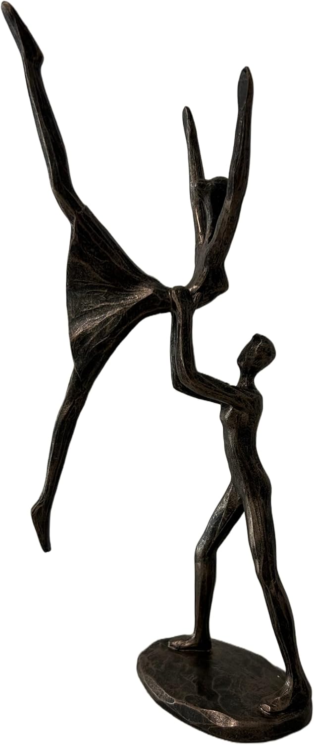 Tanzlift-Skulptur, männliche Tänzerin hebt seine Partnerin, Polyresin, Skulptur für Ehefrau, Ehemann