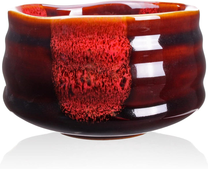 Goodwei Japanisches Matcha Komplett-Set mit hochwertiger Teeschale (Akai, 80) Akai 80, Akai 80