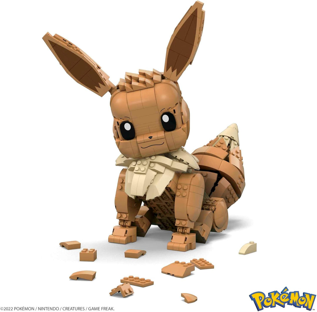 MEGA Construx GMD34 - Pokémon Jumbo Evoli (30cm), Bauset mit beweglicher Figur, Spielzeug ab 10 Jahr