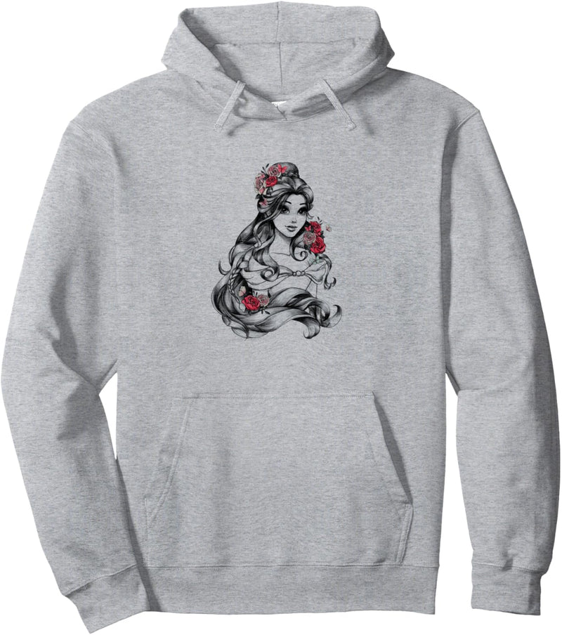 Disney Beauty & The Beast Belle Drawing Rose Pullover Hoodie