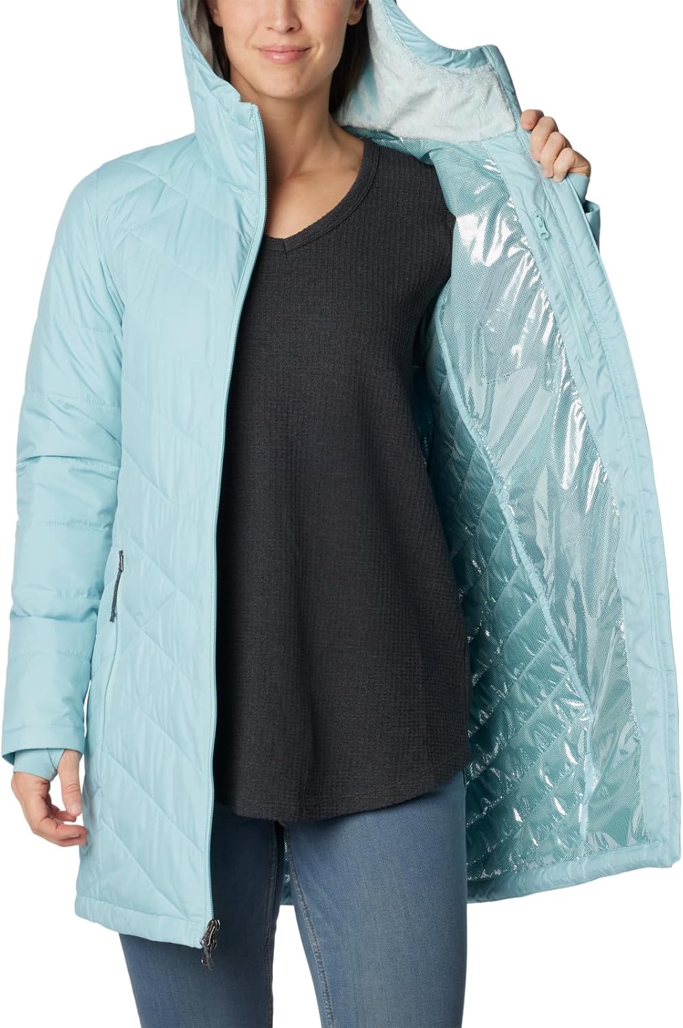 Columbia Damen First Generation Heavenly Long Hooded Jacket Heavenly Long Hooded Jacket (1er Pack) 3