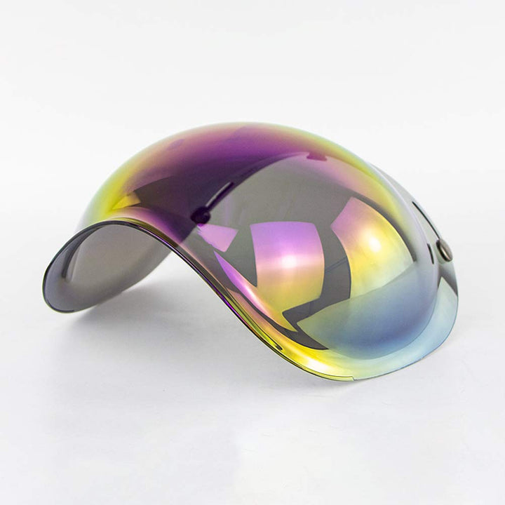 Helm Bubble Shield, Open Face Helm Bubble Visier Motorrad Motorradhelme Zubehör Regenbogen, Regenbog