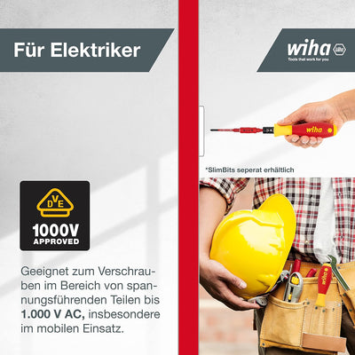 Wiha verstellbarer VDE Drehmoment Schraubendreher TorqueVario®-S electric (26627) variabel einstellb