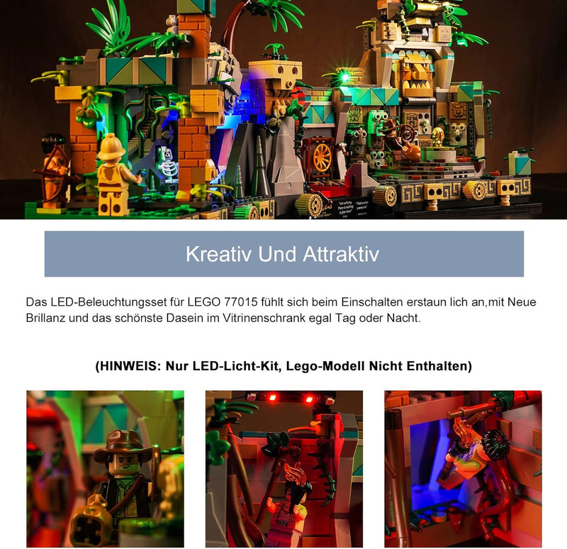 Led Licht Set für Lego Temple of The Golden Idol (Kein Lego-Modell), Dekorations Led Beleuchtungs Se