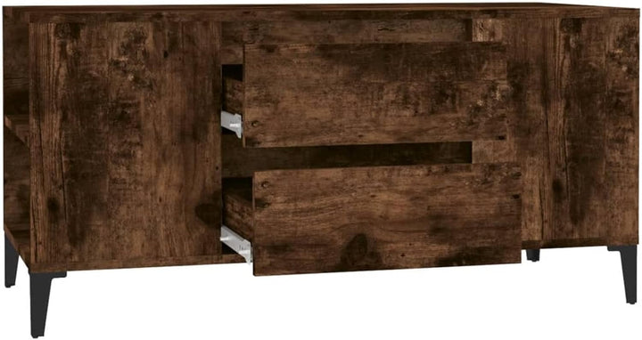 Tidyard TV Schrank Lowboard mit 4 offene Fächer und 2 Schubladen TV Möbel Fernsehschrank Fernsehtisc