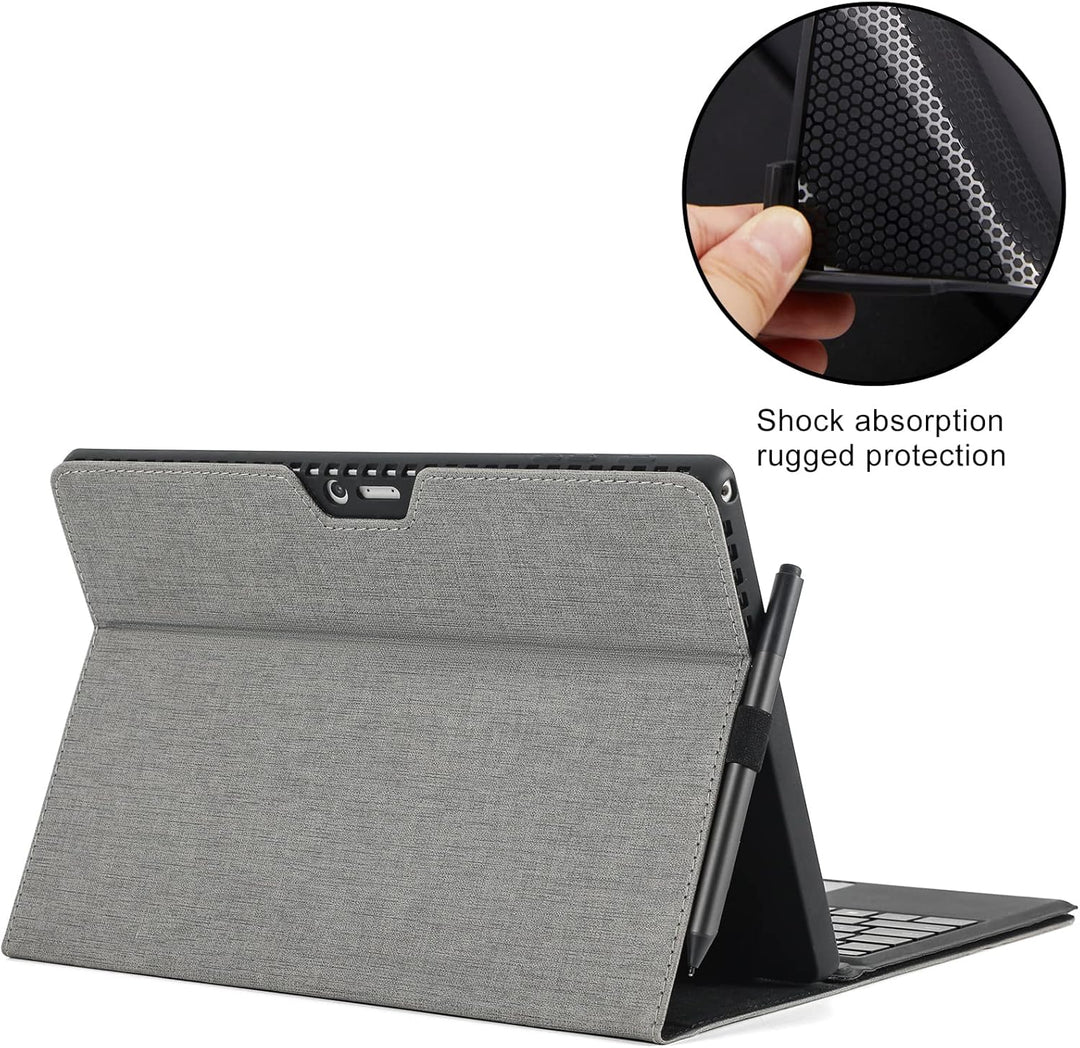 Omnpak Hülle für Microsoft Surface pro 7+/ 7/6 /5/4, Anpassbarer Betrachtungswinkel, Kompatibel mit