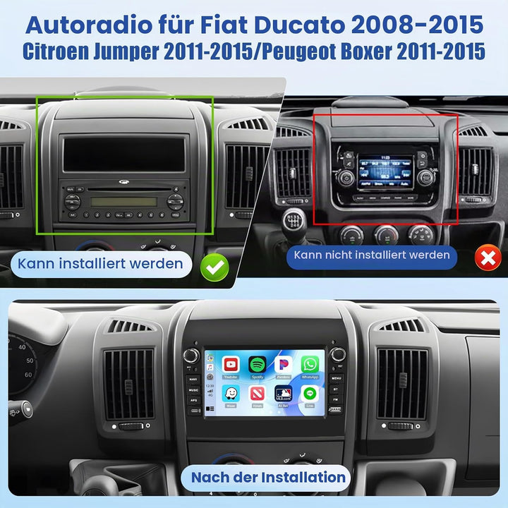 [4G+64G] Inefala Android 15 Autoradio für FIAT Ducato/Citroen Jumper/Peugeot Boxer 2011-2015 mit Wir