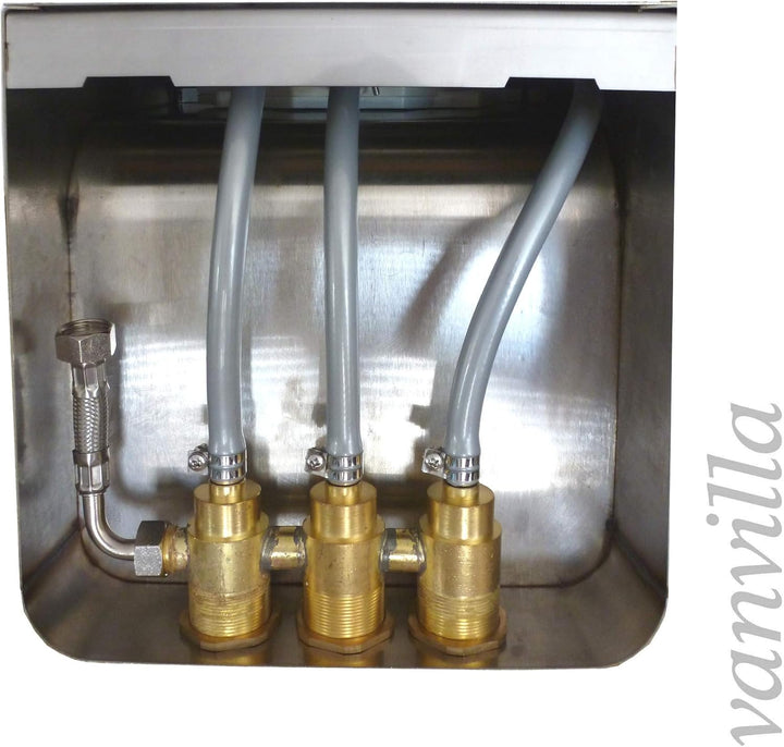vanvilla Duschsystem mit Unterputz Duscharmatur von Hansgrohe Logis und vanvilla Regendusche mit Arm