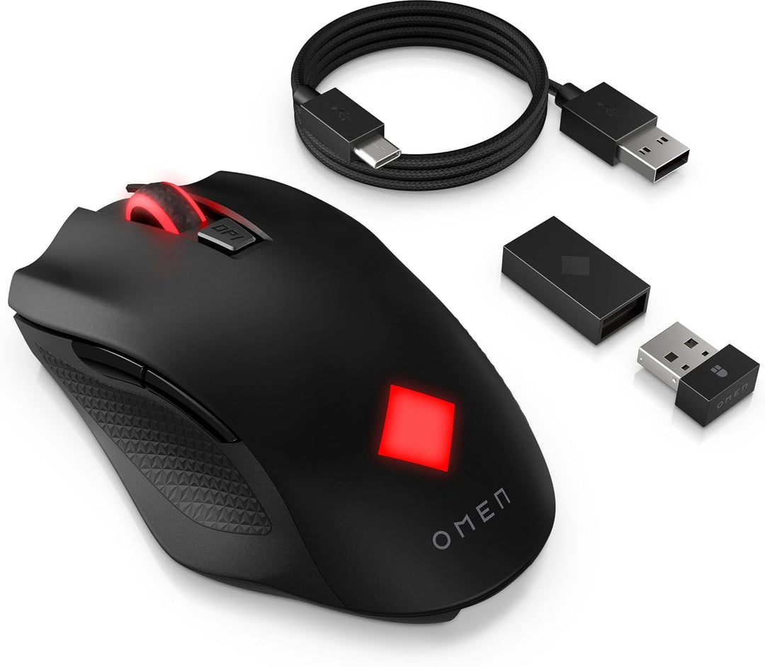 HP Inc. HP OMEN JOLTEON WIRELESS MOUSE Schwarz PixArt eSport Sensor Warp Wireless Technologie, Schwa