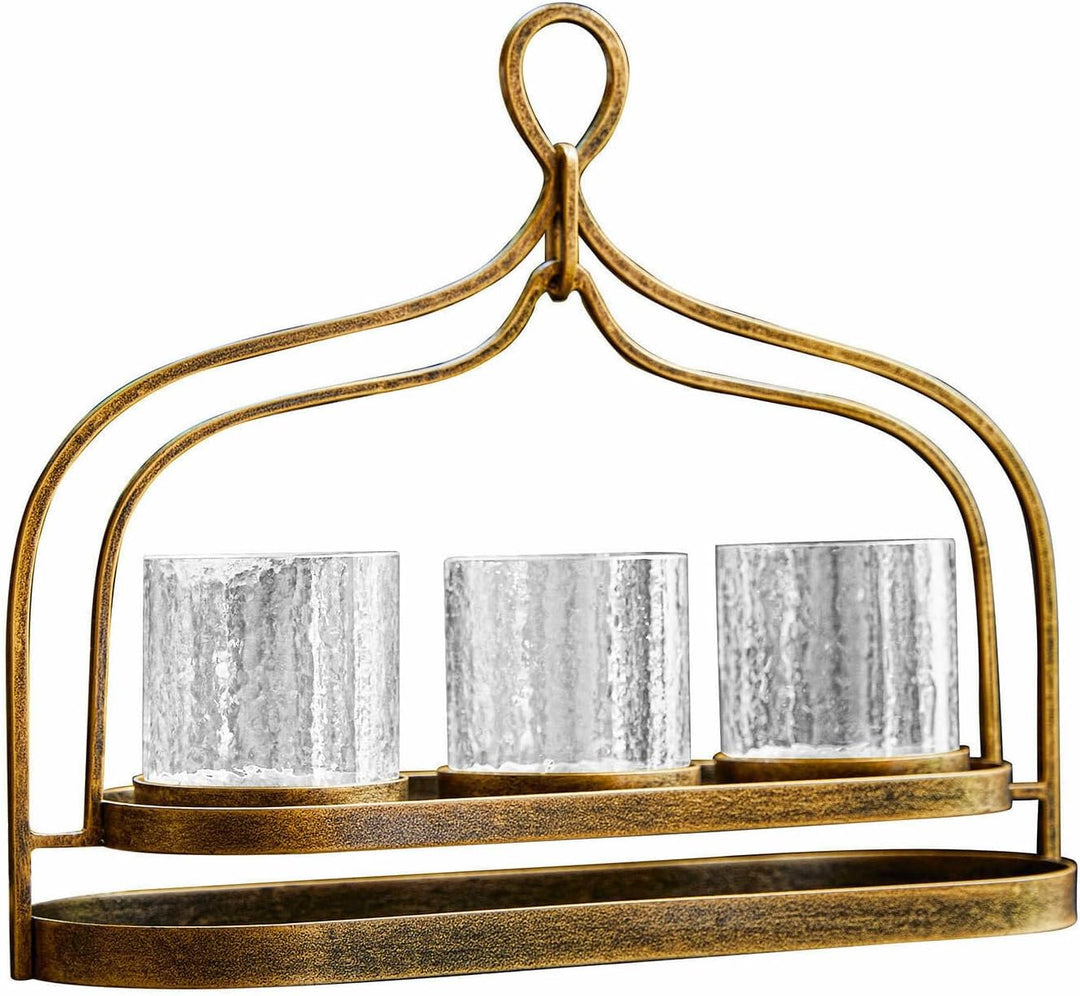 Loberon Kerzenhalter Biserre, antikgold