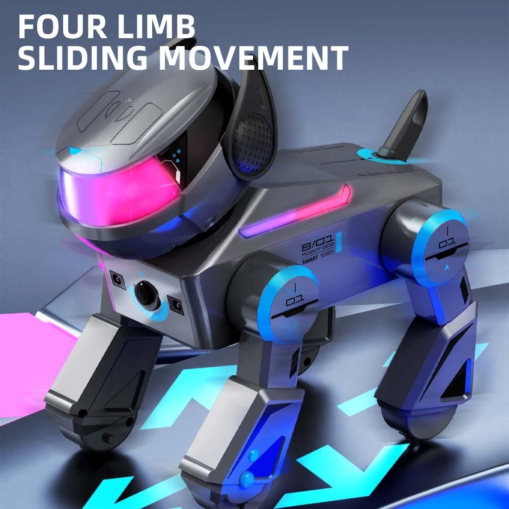 X-Verse RC Roboter Hund für Kinder Ferngesteuerter Spielzeug, Sprach und Interagieren, Programmierba