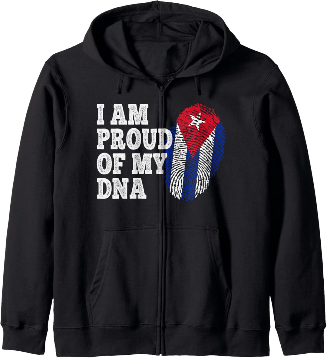 ORGULLOSO DE MI ADN Bandera de Cuba Orgullo cubano Hombre Kapuzenjacke