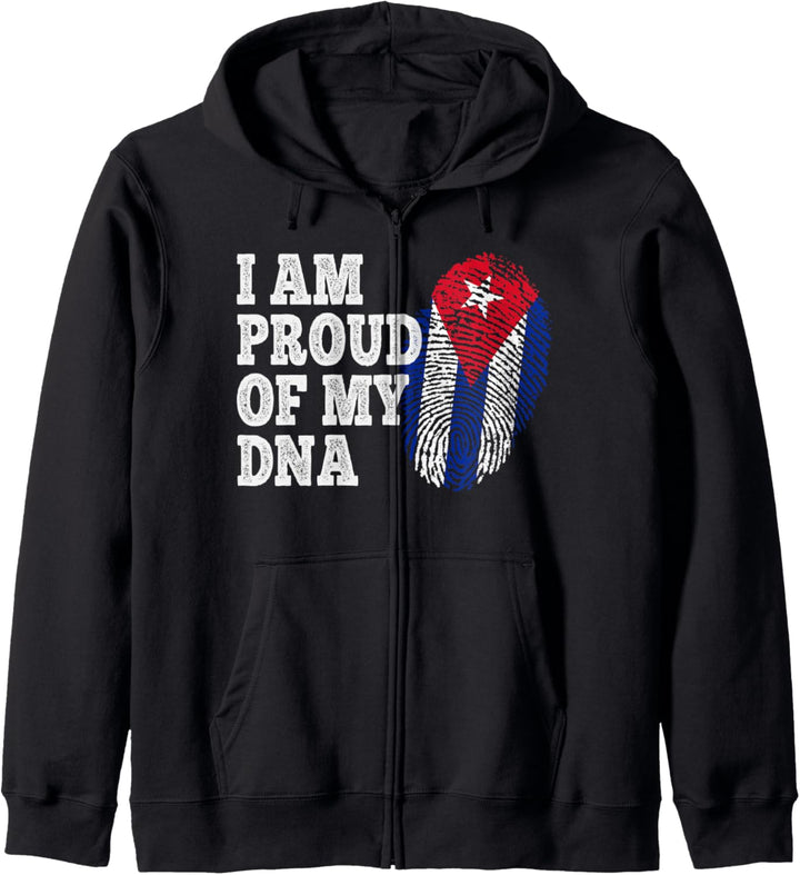 ORGULLOSO DE MI ADN Bandera de Cuba Orgullo cubano Hombre Kapuzenjacke