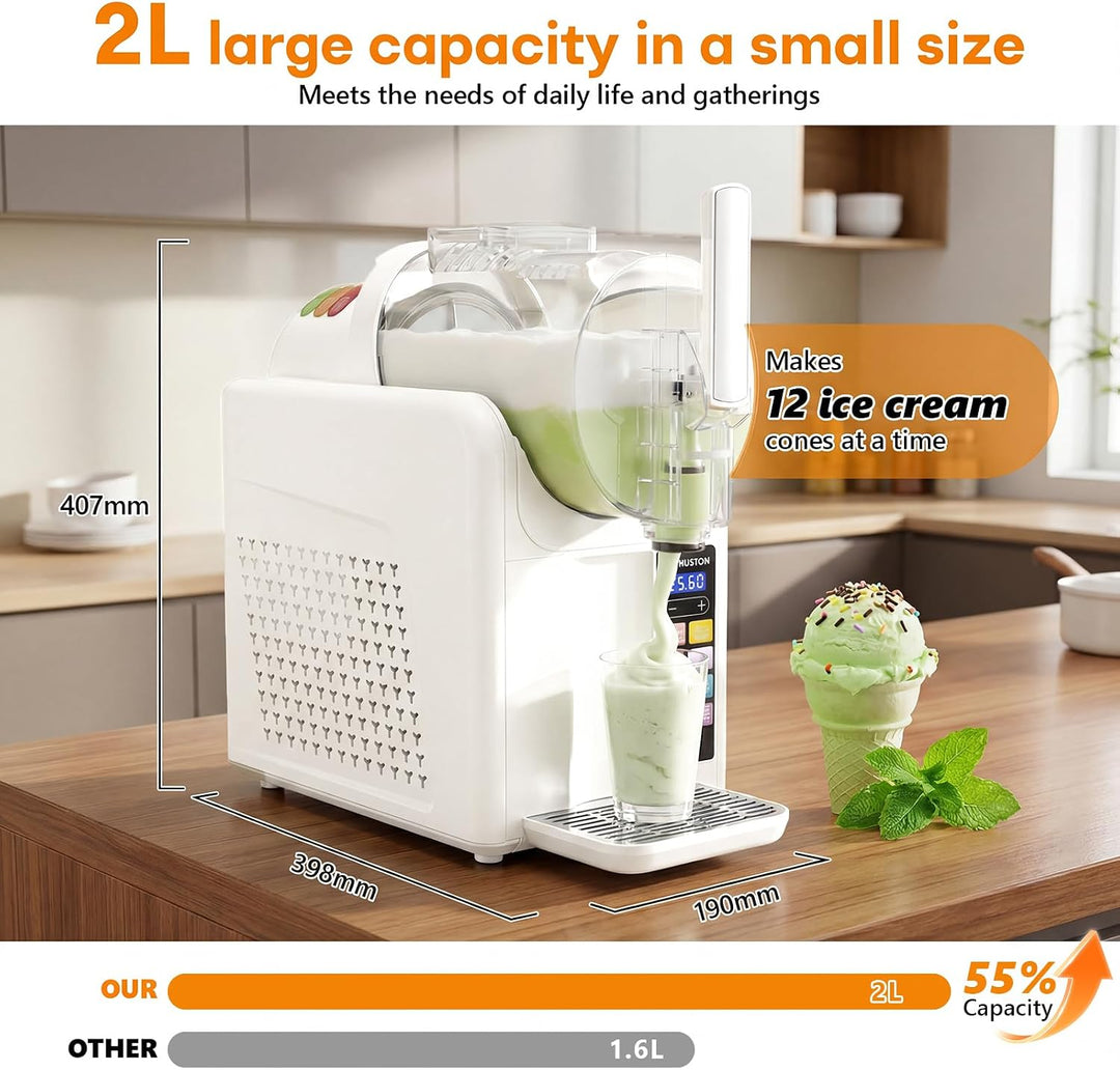Slush Maschine eismaschine 2L Slushie,slushie maschine,Maschine mit LED-Display,7 voreingestellte Pr