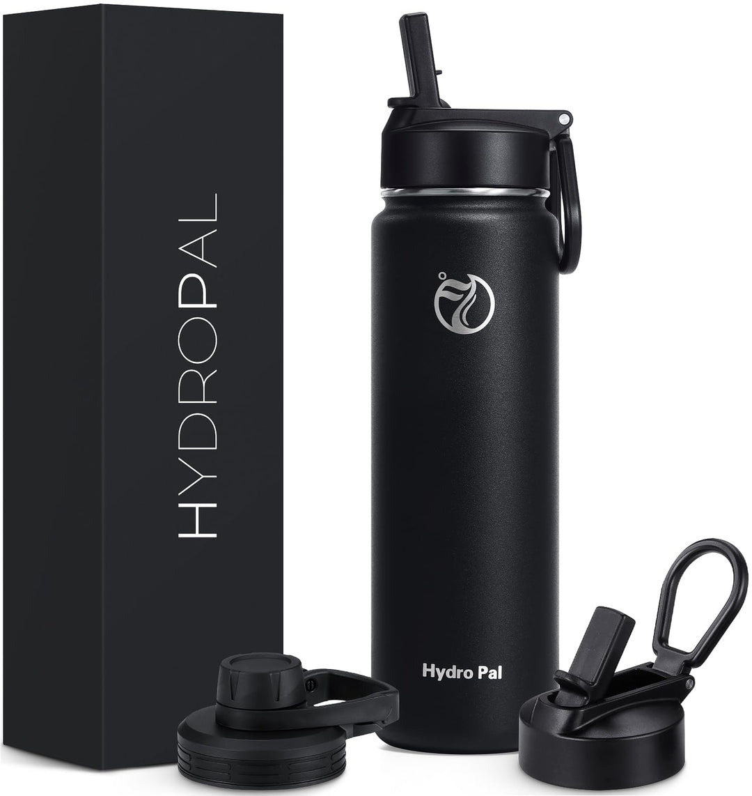HydroPal Edelstahl Trinkflasche - 750ml, 1L, 1,2L, BPA-Frei, Kohlensäure geeignet, Isolierte Thermos