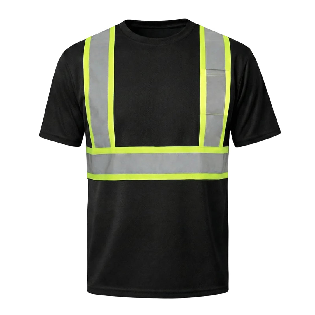 HYCOPROT Warnschutz T-Shirt Warnweste Reflektierend Warnweste Atmungsaktiv Leicht Kurzarmshirt Kurza