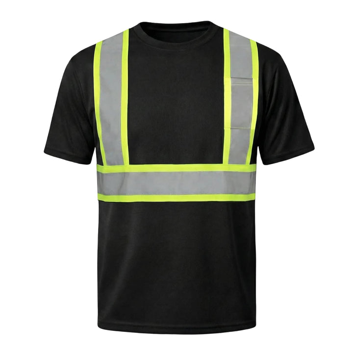 HYCOPROT Warnschutz T-Shirt Warnweste Reflektierend Warnweste Atmungsaktiv Leicht Kurzarmshirt Kurza