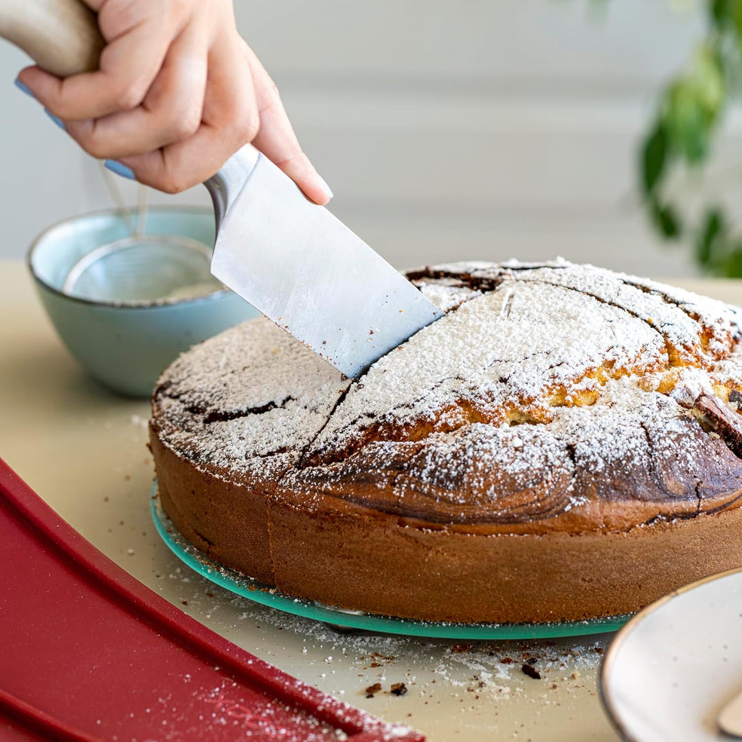coox Springform mit Glas-Servierplatte und Glasfüssen Ø 26 cm in Rot - Perfektes Backen und Serviere