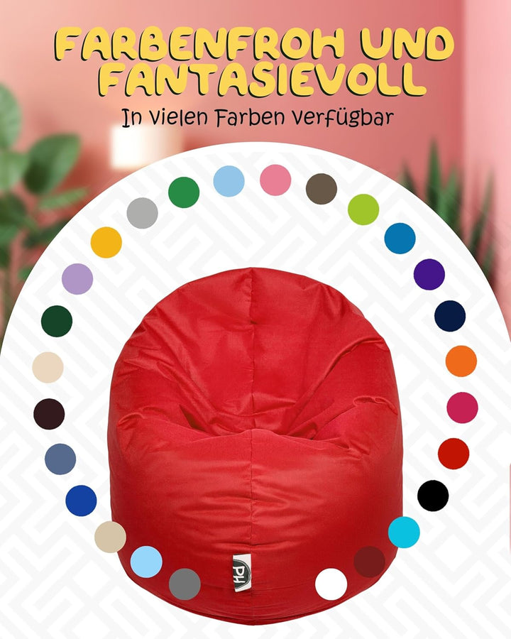 PATCH HOME Sitzsack 2 in 1 Sitzkissen Bodenkissen für Erwachsene &amp; Kinder - Gaming mit Füllung Kisse