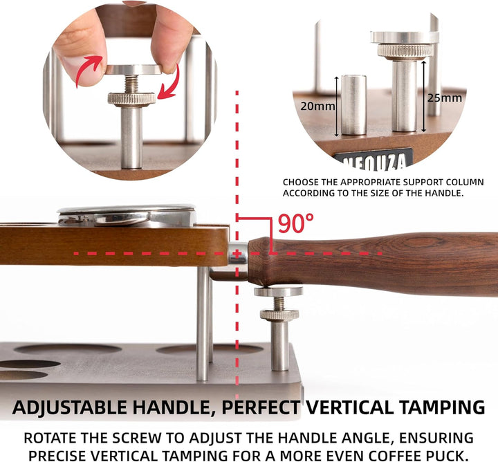NEOUZA Espresso-Tamper-Organizerstation für 51/53/58 mm Tamper-Verteiler, Siebträger-Halter, Stopfma