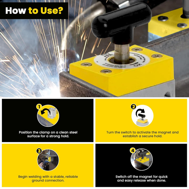 Magswitch MagSquare 165 Magnetischer Schweisswinkel-Klemmhalter für Schweissset, Werkzeug, Zubehör u