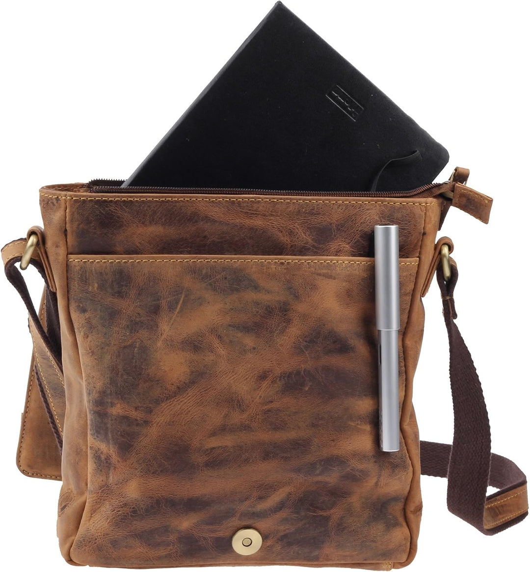 Green Burry Vintage Original Vintage Shoulderbag small 1636, Umhängetasche Braun, Braun