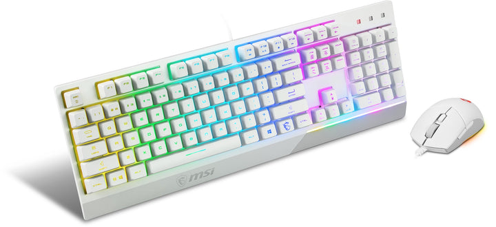 MSI Vigor GK30 Combo White DE GK30 Gaming Tastatur und GM11 Gaming Maus (kabelgebunden, Plunger Swit