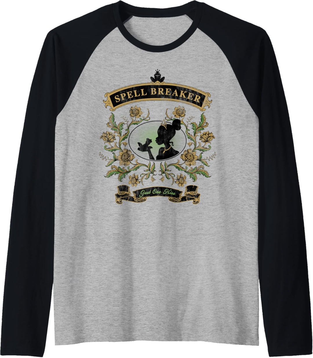 Disney Princess & The Frog Spell Breaker Floral Silhouette Raglan