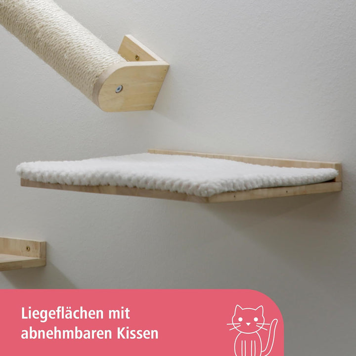 Kerbl Katzenspielplatz Top XL, Trittbretter Liegebrett Hängebrücke Liegefläche, 15x22 cm EU