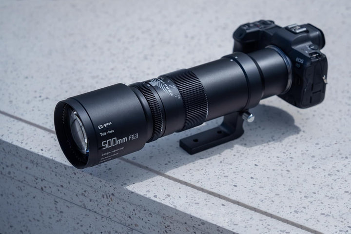 TTArtisan 500 mm F6.3 Teleobjektiv mit Metallgehäuse, kompatibel mit L-Halterung (Vollformat), Schwa