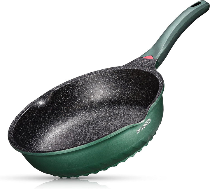 INTIGNIS Premium-Bratpfanne mit Deckel, Kratzfest, 28 cm, Extra Tief, Kompatibel mit allen Herdarten