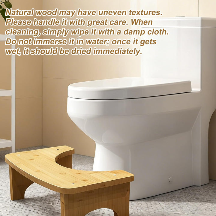 Toilettenhocker Holz WC Hocker Erwachsene Kinder, 37×20×17cm Ergonomisch Toilettenhocker, Klohocker