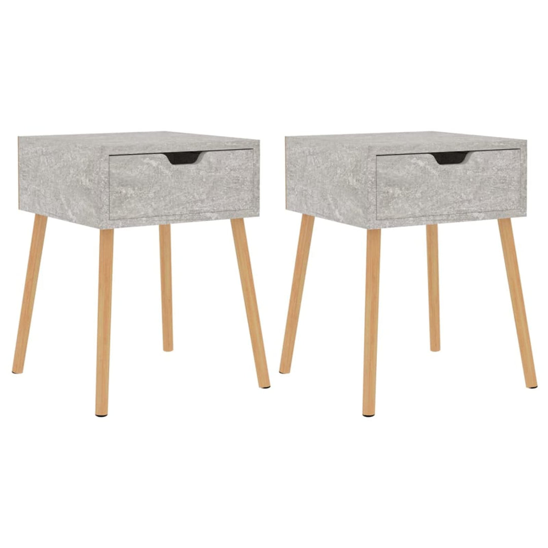 Gecheer 2X Nachttisch mit Schublade Nachtschrank Nachtkonsole Nachtkommode Schlafzimmer Schrank Komm