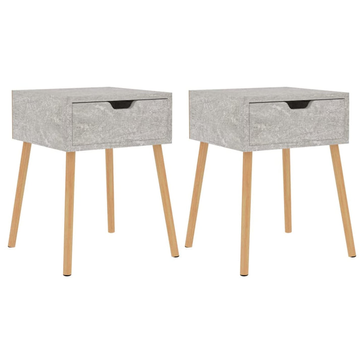 Gecheer 2X Nachttisch mit Schublade Nachtschrank Nachtkonsole Nachtkommode Schlafzimmer Schrank Komm