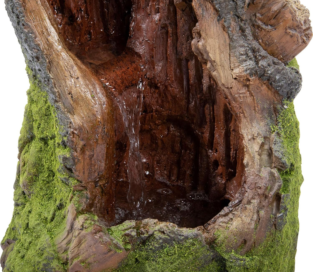 dobar® 96310e Grosser Design Gartenbrunnen Naturgeist | Terrassenbrunnen mit LED-Beleuchtung | Wasse