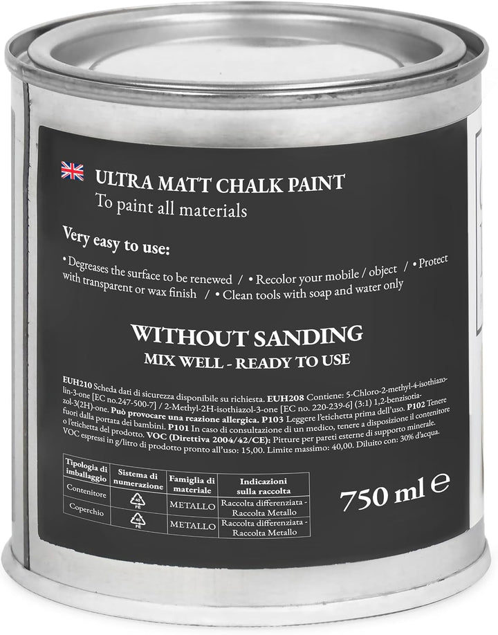 Chalk Paint Everything® Azzurro Polvere Kreidefarbe Wasserbasis für Alle Oberflächen einfach zu vera