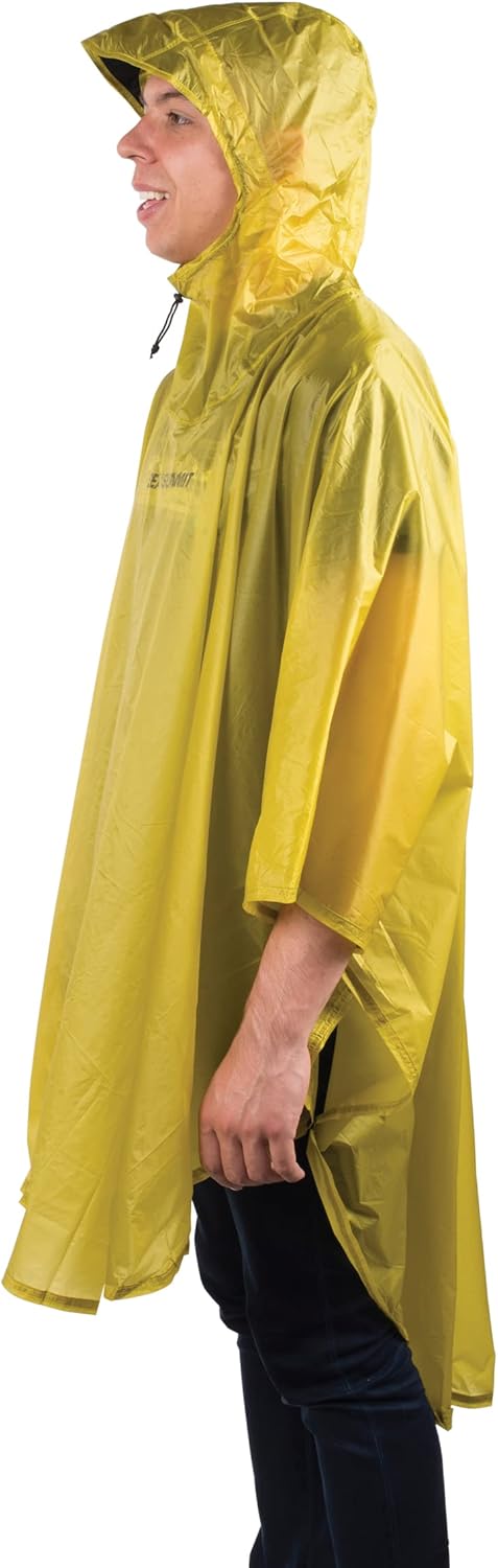 Sea to Summit 15D Poncho - Wasserdichter Regenponcho Einheitsgrösse Grosse Grössen Limettengrün, Ein