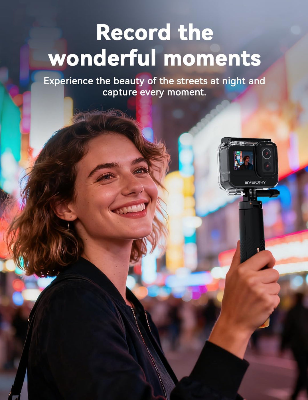 SVBONY SVGo 4K30FPS Unterwasserkamera, WiFi Action Cam, EIS Stabilisierung, Wasserdicht Bis 30m, Mag