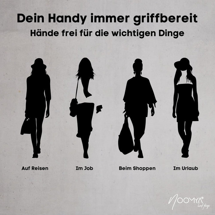 NOOMYA breite Handykette – Handyband universal zum Umhängen mit Adapter, Handy Band verstellbar & ab