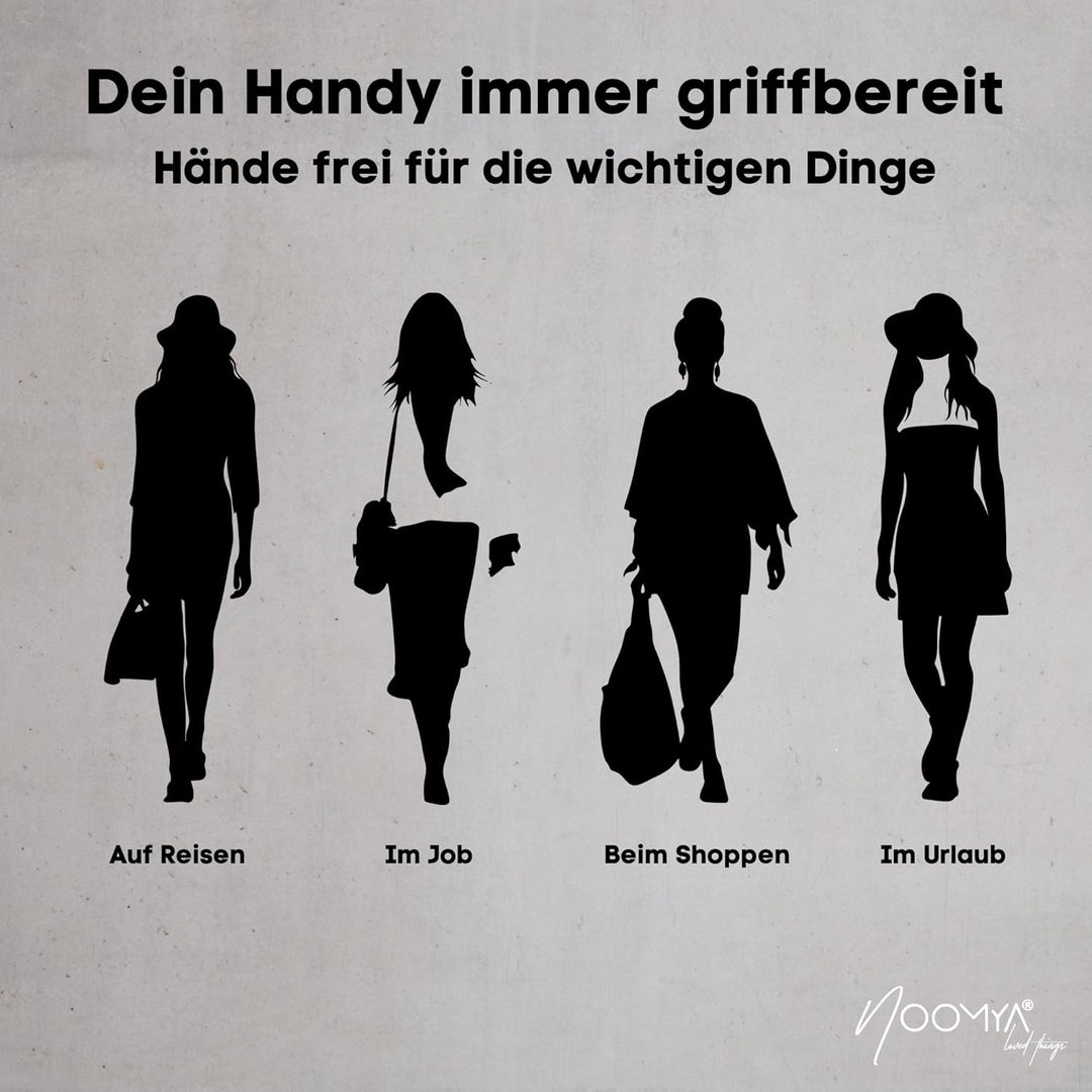 NOOMYA breite Handykette – Handyband universal zum Umhängen mit Adapter, Handy Band verstellbar & ab